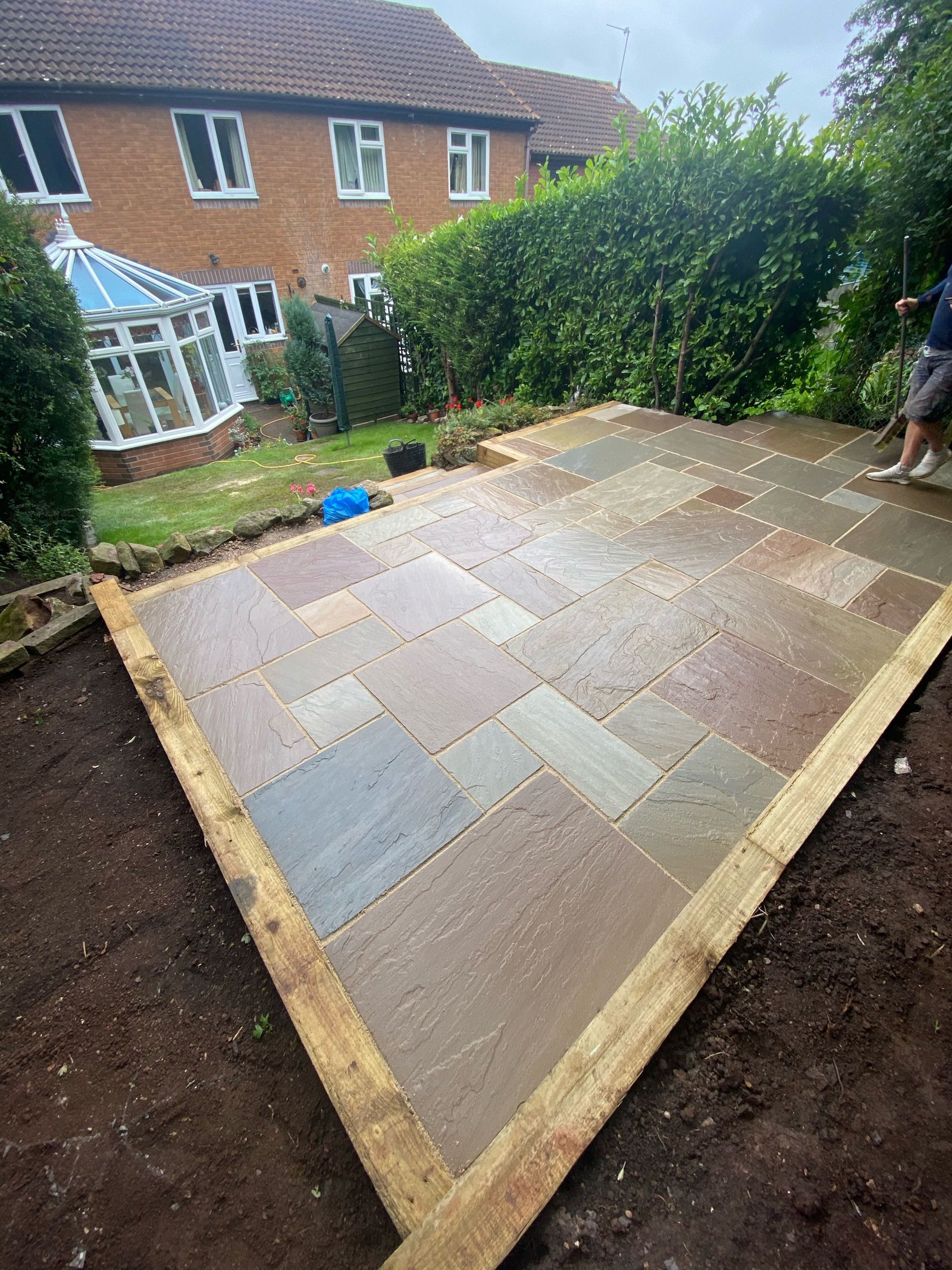 Raised Indian Stone Patio image 1