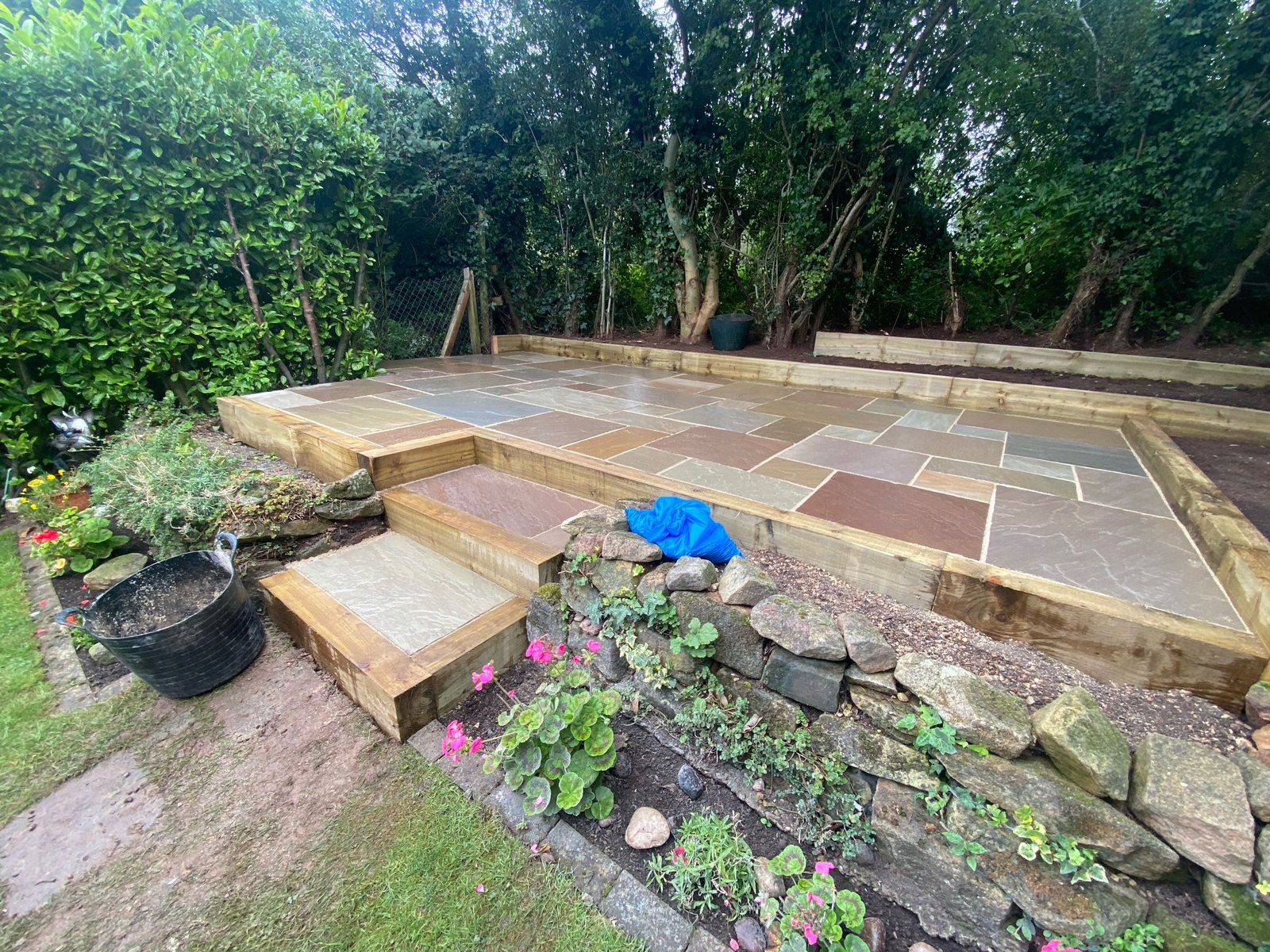 Raised Indian Stone Patio image 2