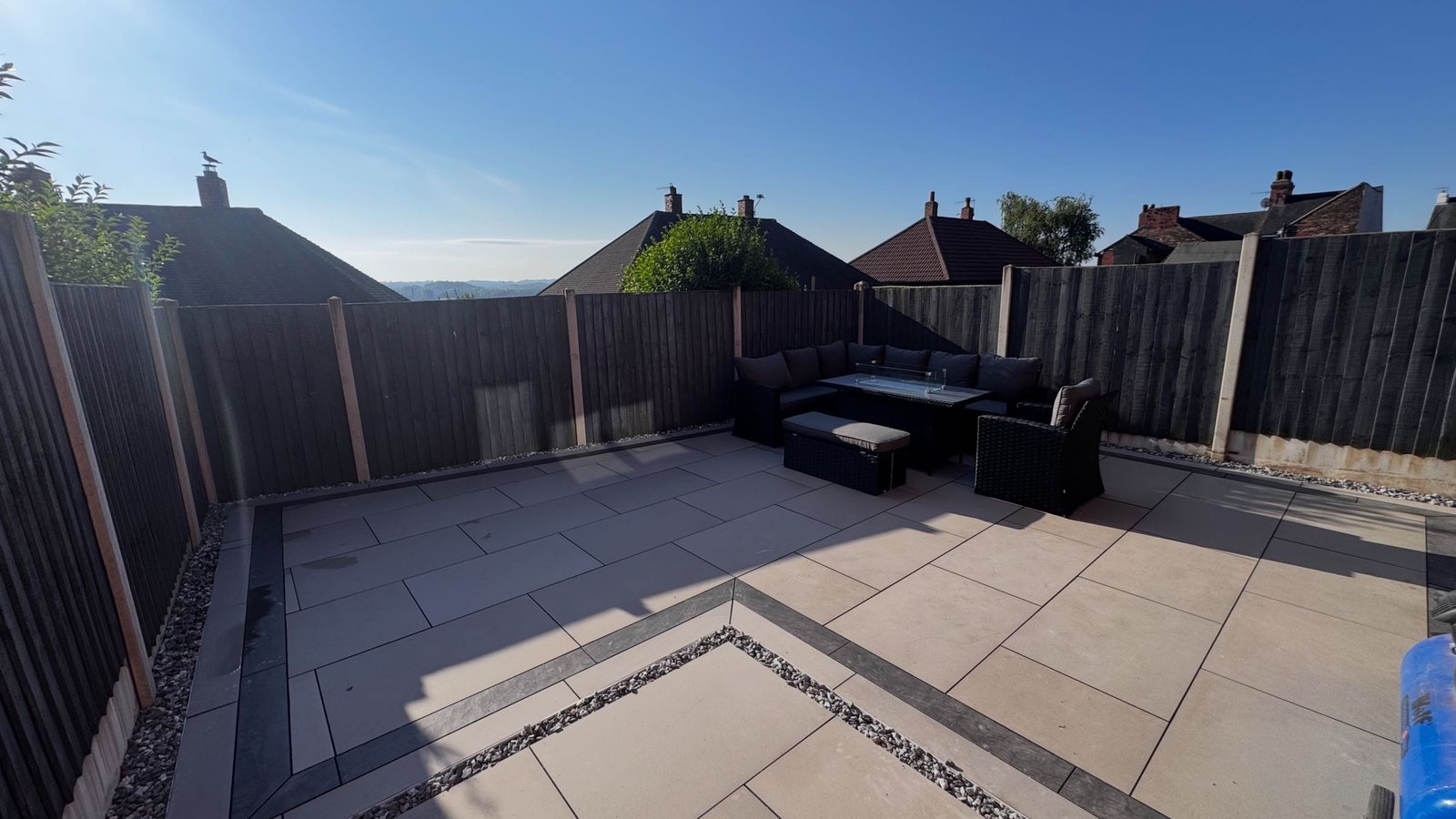 Transforming an Overgrown Garden into a Modern Porcelain Patio & Walkway image 1