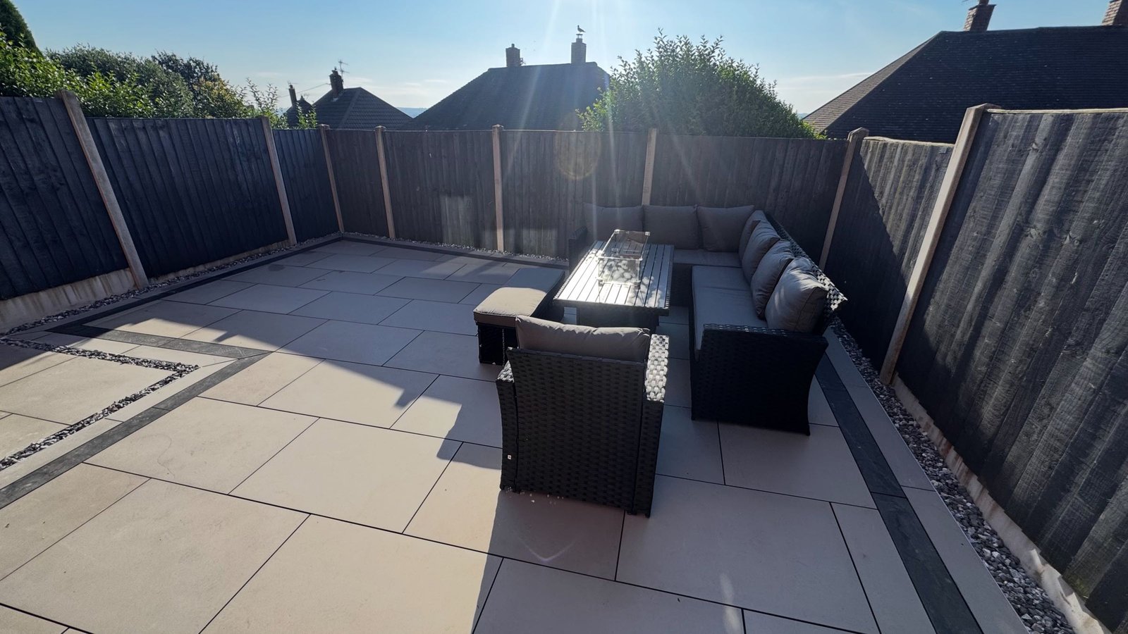Transforming an Overgrown Garden into a Modern Porcelain Patio & Walkway image 4